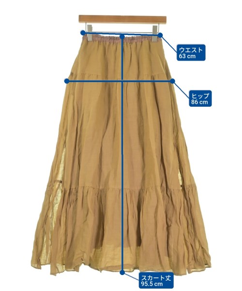 enrica（エンリカ）ロング・マキシ丈スカート 茶 サイズ:38(M位) レディース/2200640902049