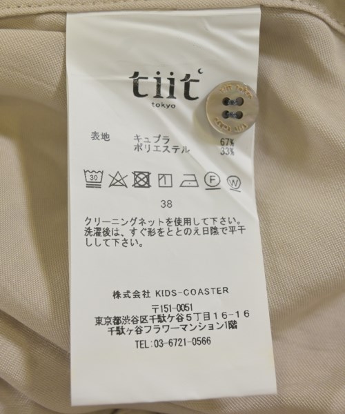 tiit tokyo（ティート　トウキョウ）カジュアルシャツ ベージュ サイズ:38(M位) レディース/2200712079082