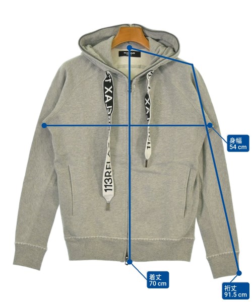 1PIU1UGUALE3 RELAX（ウノピュウノウグァーレトレリラックス）パーカー グレー サイズ:46(M位) メンズ/2200637597326
