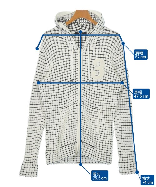 1PIU1UGUALE3 RELAX（ウノピュウノウグァーレトレリラックス）カーディガン 白 サイズ:XL メンズ/2200660196077