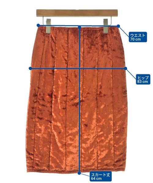 Jean genie & hungry freaks, daddy（ジーンジニーアンドハングリーフリークスダディ）ひざ丈スカート オレンジ サイズ:1(S位) レディース/2200625108053