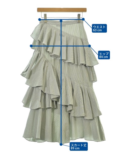 Alexa Chung（アレクサチャン）ロング・マキシ丈スカート 白 サイズ:38(S位) レディース/2200606943055