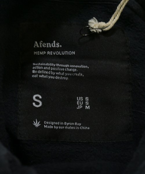 AFENDS（アフェンズ）パーカー 黒 サイズ:S メンズ/2200628829191