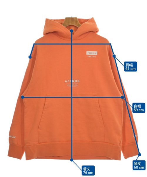 AFENDS（アフェンズ）パーカー オレンジ サイズ:S メンズ/2200628829245