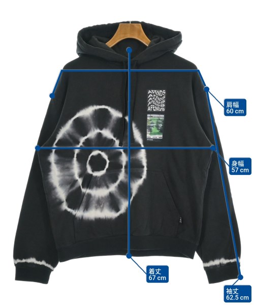 AFENDS（アフェンズ）パーカー 黒 サイズ:S メンズ/2200628829313