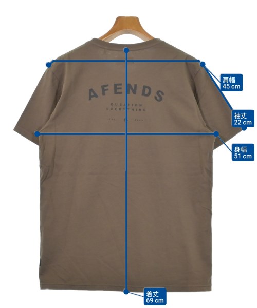 AFENDS（アフェンズ）Tシャツ・カットソー 茶 サイズ:L メンズ/2200628829917