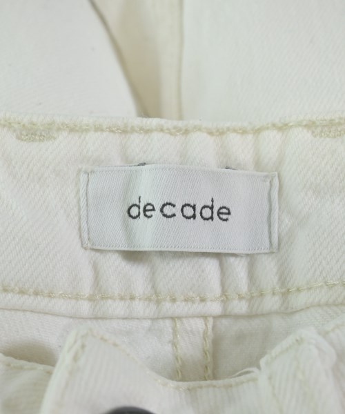 DECADE（ディケイド）デニムパンツ 白 サイズ:26(M位) レディース/2200646723044