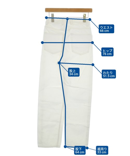 DECADE（ディケイド）デニムパンツ 白 サイズ:26(M位) レディース/2200646723044