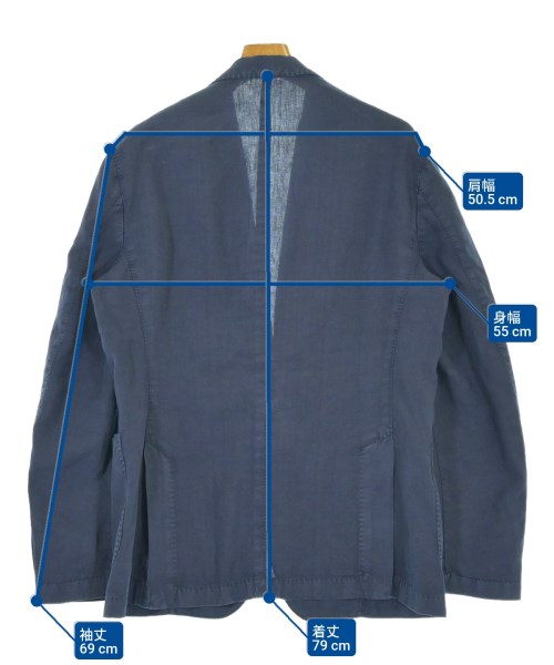 BAGNOLI SARTORIA NAPOLI（バニョーリサルトリアナポリ）カジュアルジャケット 紺 サイズ:52(XXL位) メンズ/2200699594219