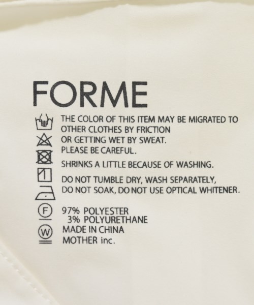 forme（フォルメ）カジュアルシャツ 白 サイズ:F レディース/2200604895066