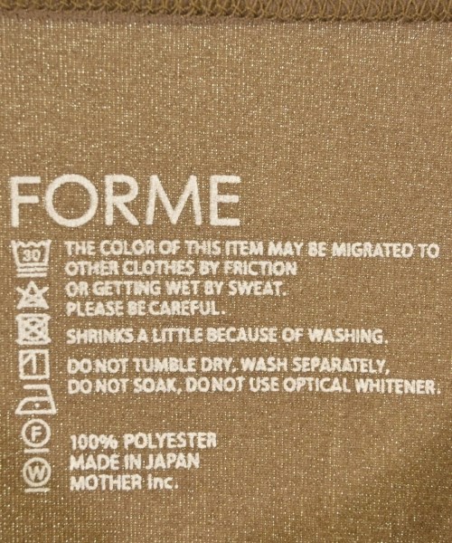 forme（フォルメ）Tシャツ・カットソー 茶 サイズ:F レディース/2200674714151