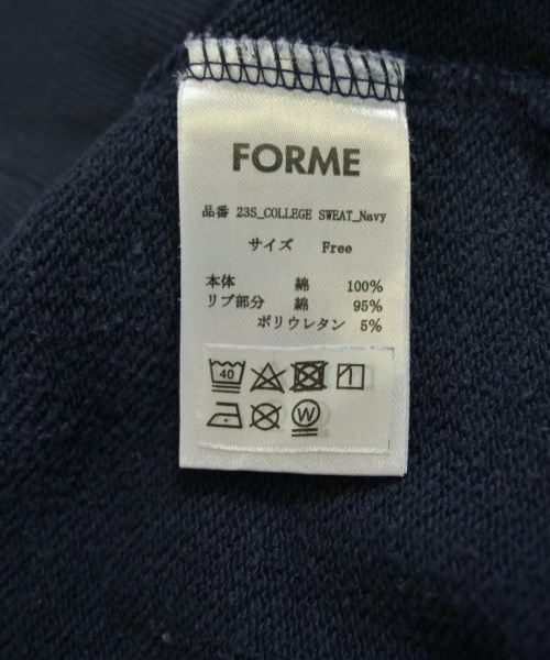forme（フォルメ）スウェット 紺 サイズ:F レディース/2200714542010
