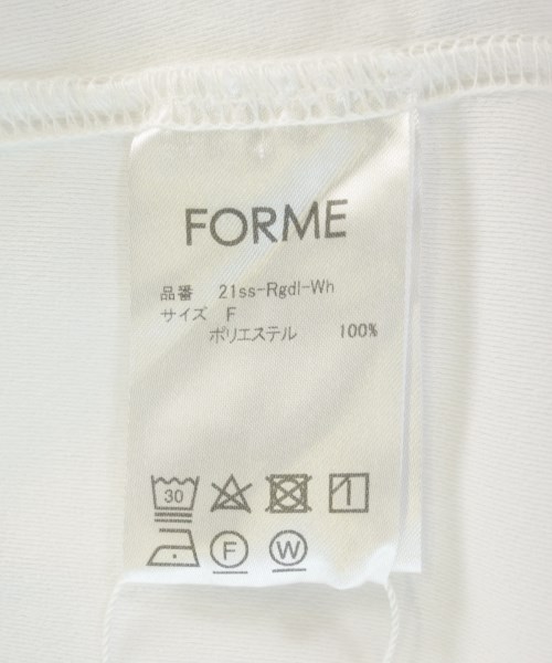 forme（フォルメ）Tシャツ・カットソー 白 サイズ:F レディース/2200714602110