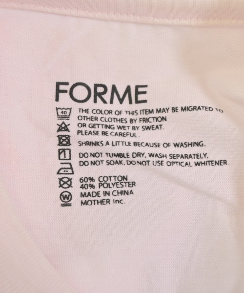 forme（フォルメ）Tシャツ・カットソー ピンク サイズ:-(M位) レディース/2200668445214