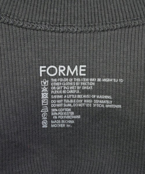 forme（フォルメ）タンクトップ グレー サイズ:F レディース/2200668445313