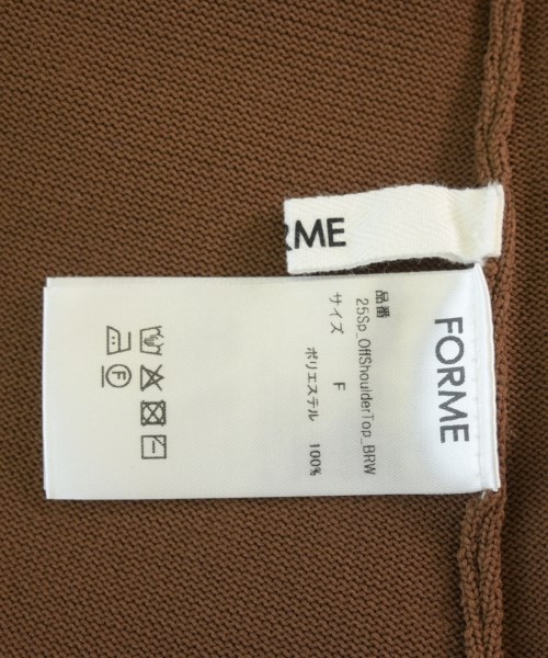 forme（フォルメ）Tシャツ・カットソー 茶 サイズ:F レディース/2200718380076
