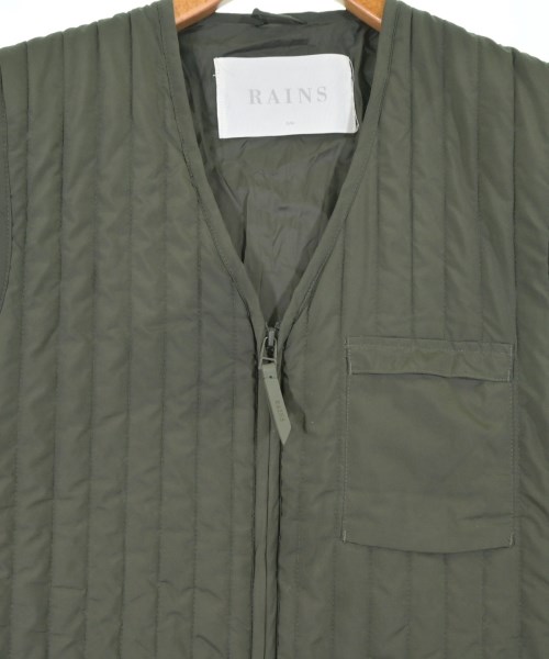 RAINS（レインズ）ダウンジャケット/ダウンベスト カーキ サイズ:S メンズ/2200621962154