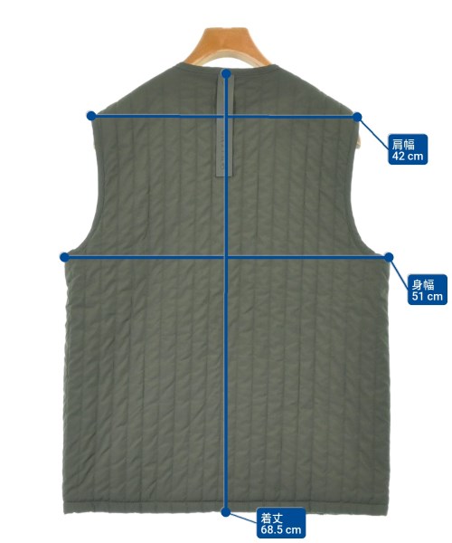 RAINS（レインズ）ダウンジャケット/ダウンベスト カーキ サイズ:S メンズ/2200621962154