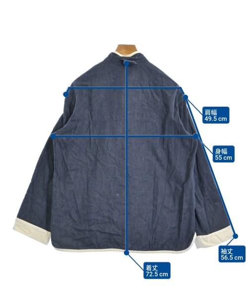 NOWHAW（ノウハウ）カジュアルシャツ 紺 サイズ:2(M位) メンズ/2200623877265