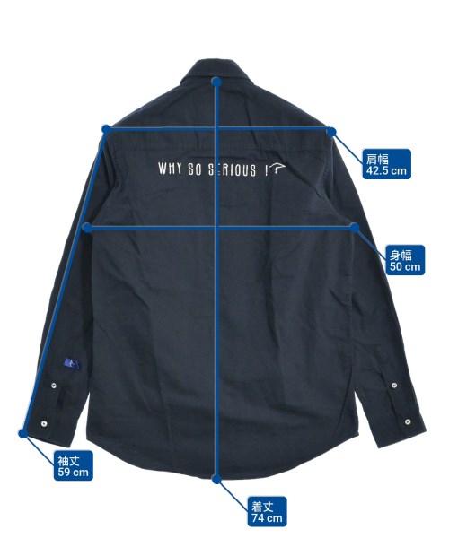 MADNESS（マッドネス）カジュアルシャツ 紺 サイズ:M メンズ/2200630816035