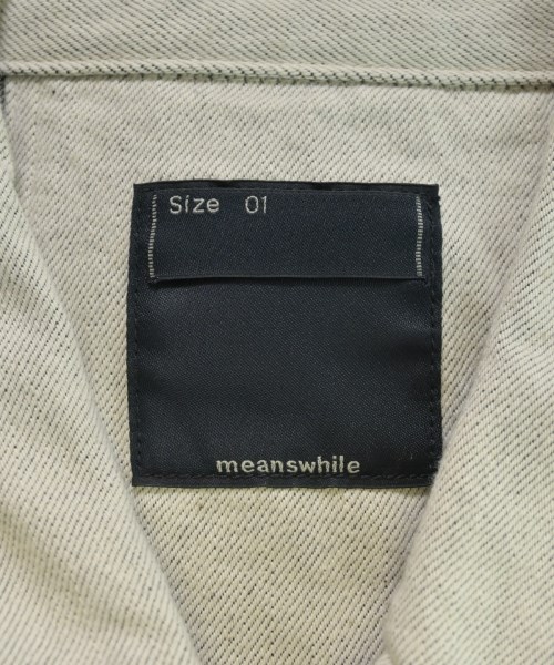 meanswhile（ミーンズワイル）デニムジャケット グレー サイズ:01(XL位) メンズ/2200651634045