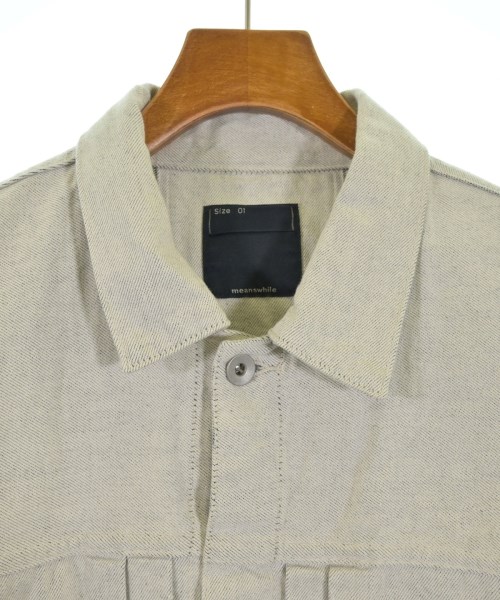 meanswhile（ミーンズワイル）デニムジャケット グレー サイズ:01(XL位) メンズ/2200651634045
