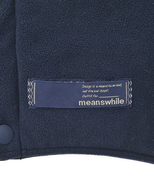 meanswhile（ミーンズワイル）マフラー 紺 サイズ:- メンズ/2200665900150