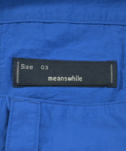 meanswhile（ミーンズワイル）カーゴパンツ 青 サイズ:3(L位) メンズ/2200728373082