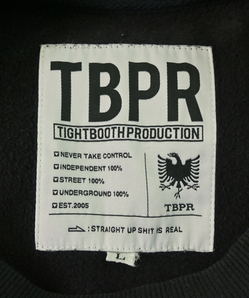 TBPR(TIGHTBOOTH PRODUCTION)（タイトブースプロダクション）スウェット 黒 サイズ:L メンズ/2200638361230
