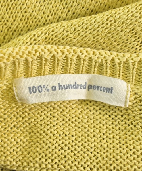100% a hundred percent（ハンドレットパーセント）カーディガン 黄 サイズ:F レディース/2200665079078