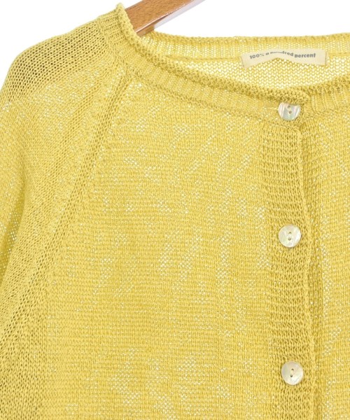 100% a hundred percent（ハンドレットパーセント）カーディガン 黄 サイズ:F レディース/2200665079078