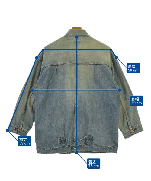 Attick by Johnbull（アティックバイジョンブル）カバーオール 青 サイズ:F メンズ/2200657392017