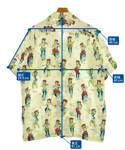 Aloha Blossom（アロハブロッサム）カジュアルシャツ ベージュ サイズ:44(S位) メンズ/2200639815022