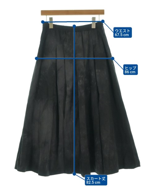 Squady（スカディー）ロング・マキシ丈スカート 黒 サイズ:2(M位) レディース/2200669878127