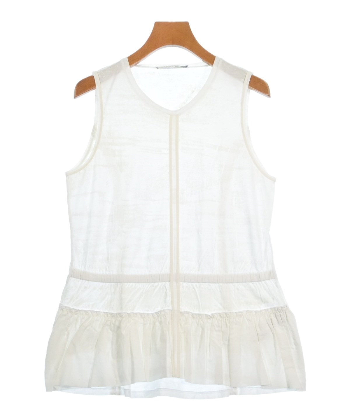 DOROTHEE SCHUMACHER ノースリーブ L 白 【古着】【中古】【送料無料】 DOROTHEE SCHUMACHER（ドロシーシューマッハ）ノースリーブ 白 サイズ