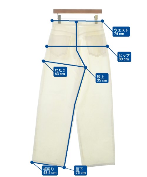 REVERBERATE（リバーバレイト）デニムパンツ 白 サイズ:1(S位) メンズ/2200552928014