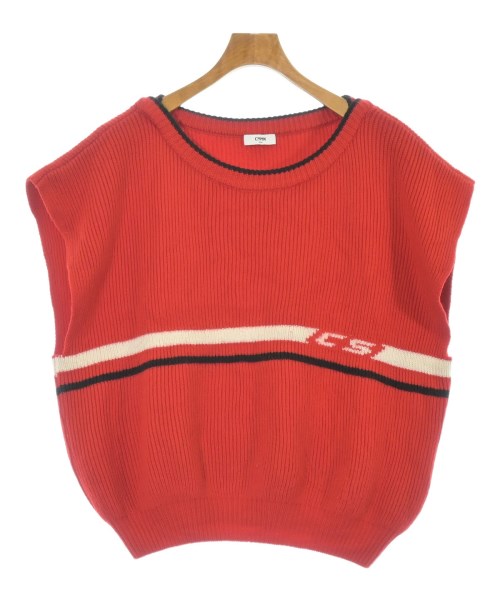CMMN SWDN(コモンスウェーデン)ベスト 赤 サイズ:M/2200654050064