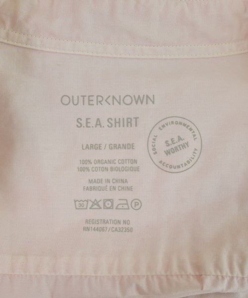 OUTERKNOWN（アウターノウン）カジュアルシャツ ピンク サイズ:L メンズ/2200639136097