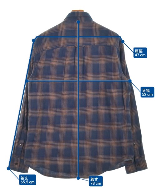 OUTERKNOWN（アウターノウン）カジュアルシャツ 紺 サイズ:M メンズ/2200633694036