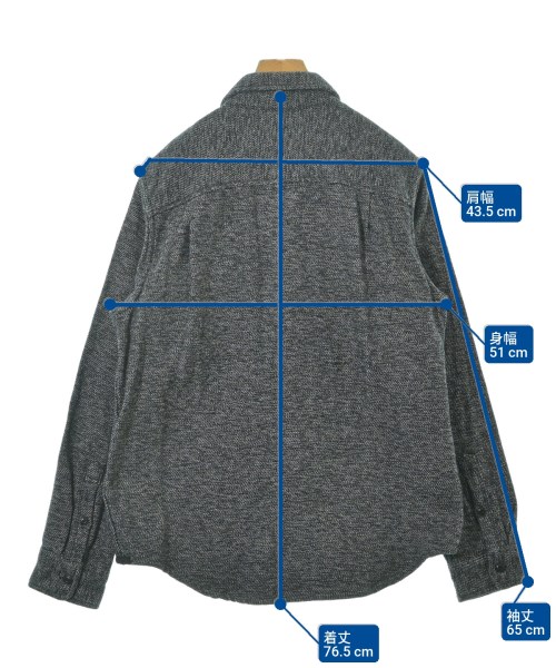 OUTERKNOWN（アウターノウン）カジュアルシャツ グレー サイズ:M メンズ/2200649785018