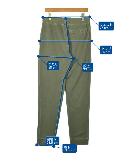 OUTERKNOWN（アウターノウン）スウェットパンツ カーキ サイズ:XL メンズ/2200703131041