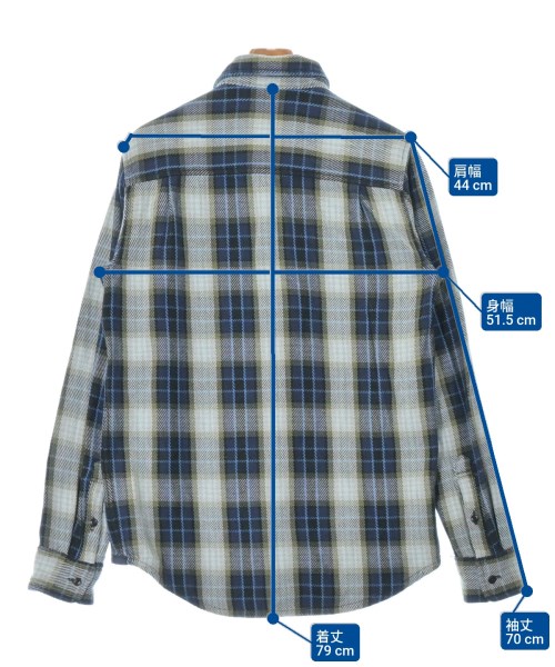 OUTERKNOWN（アウターノウン）カジュアルシャツ 紺 サイズ:S メンズ/2200661067024