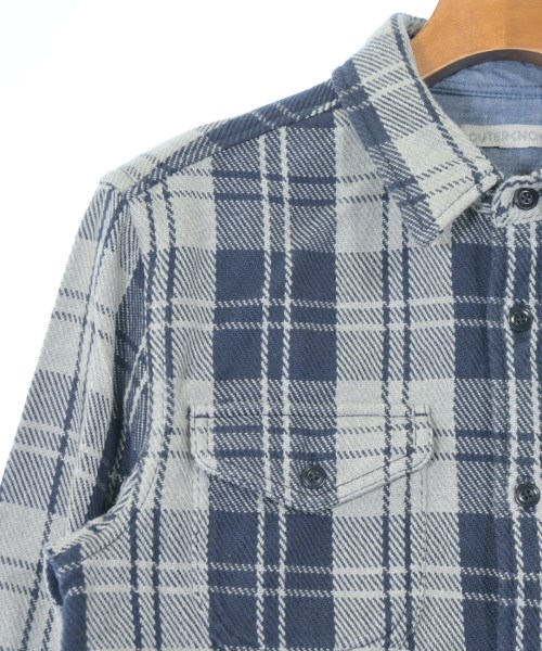 OUTERKNOWN（アウターノウン）カジュアルシャツ 紺 サイズ:S メンズ/2200661067031