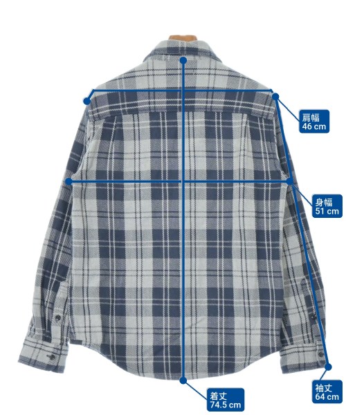 OUTERKNOWN（アウターノウン）カジュアルシャツ 紺 サイズ:S メンズ/2200661067031