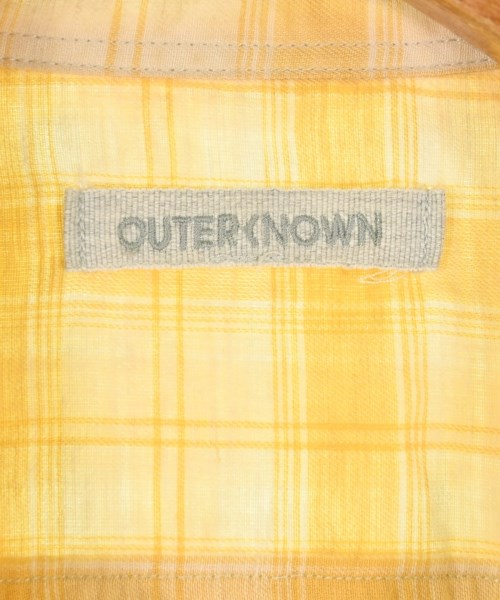 OUTERKNOWN（アウターノウン）カジュアルシャツ 黄 サイズ:S メンズ/2200679917724