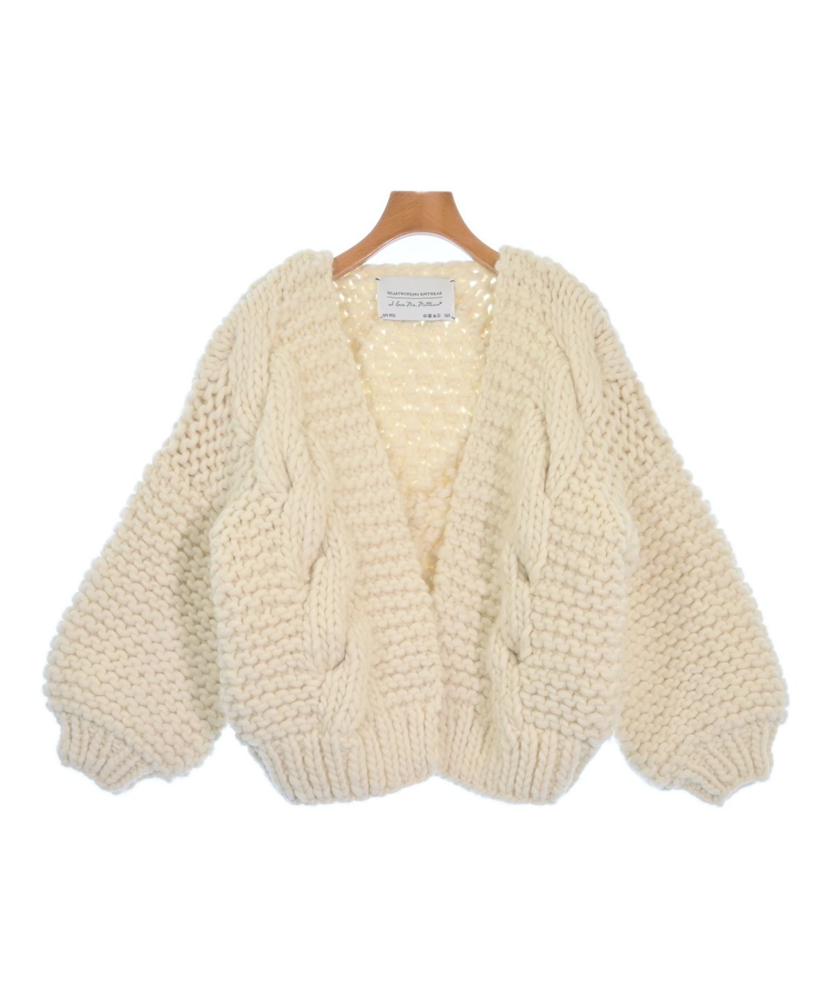 美品　アイラブミスターミトンズ　THE CARDIGAN トープ　フリーサイズ I love Mr.Mittens（アイラブミスターミトンズ）カーディガン 白