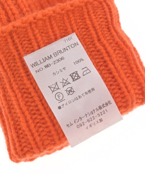 William Brunton Hand Knits（ウィリアムブラントンハンドニット）手袋 オレンジ サイズ:- レディース/2200668191098