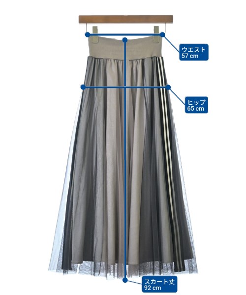 MONiLE（モニーレ）ロング・マキシ丈スカート グレー サイズ:-(XS位) レディース/2200679074212