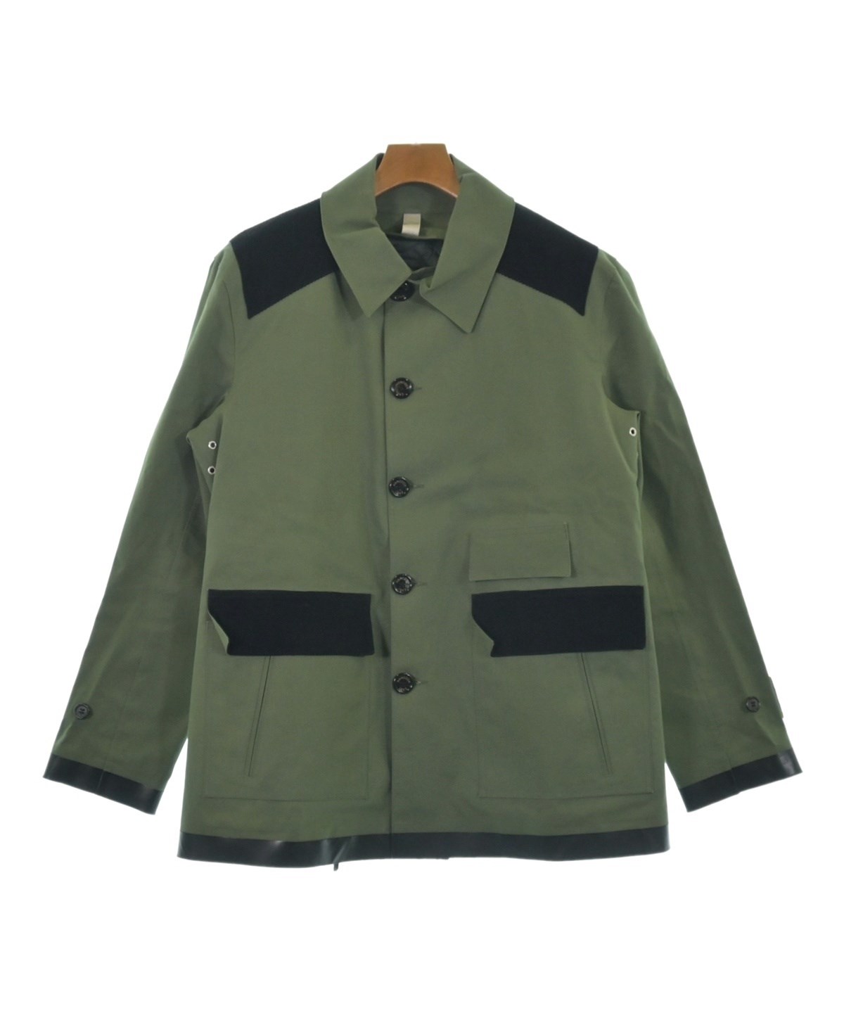 【NICHOLAS DALEY】ステンカラーコート 英国製 NICHOLAS DALEY（ニコラスデイリー）ステンカラーコート 緑 サイズ:38