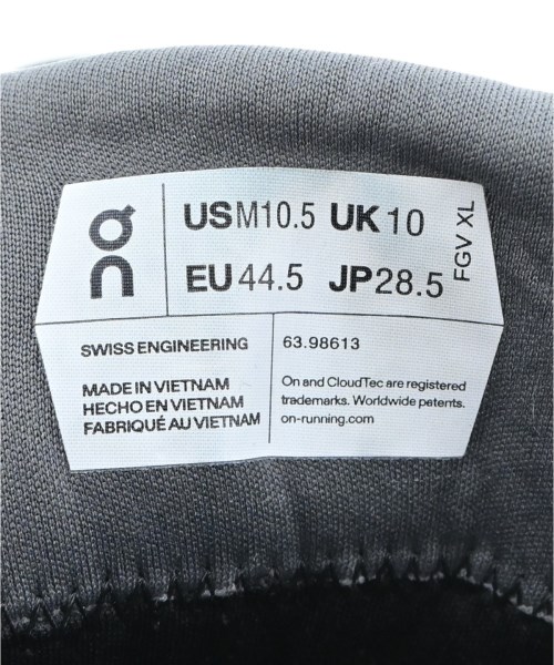 On（オン）スニーカー 黒 サイズ:28.5cm メンズ/2200653504025